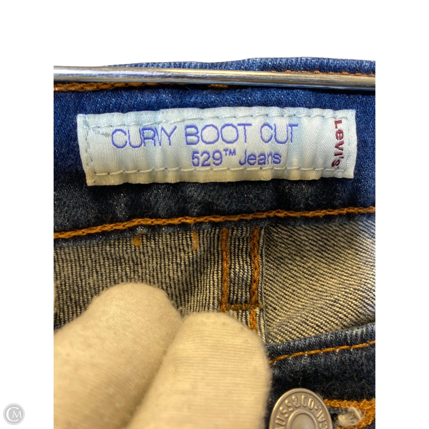 Jeans Boot Cut By Levis In Blue Denim, Size: 14