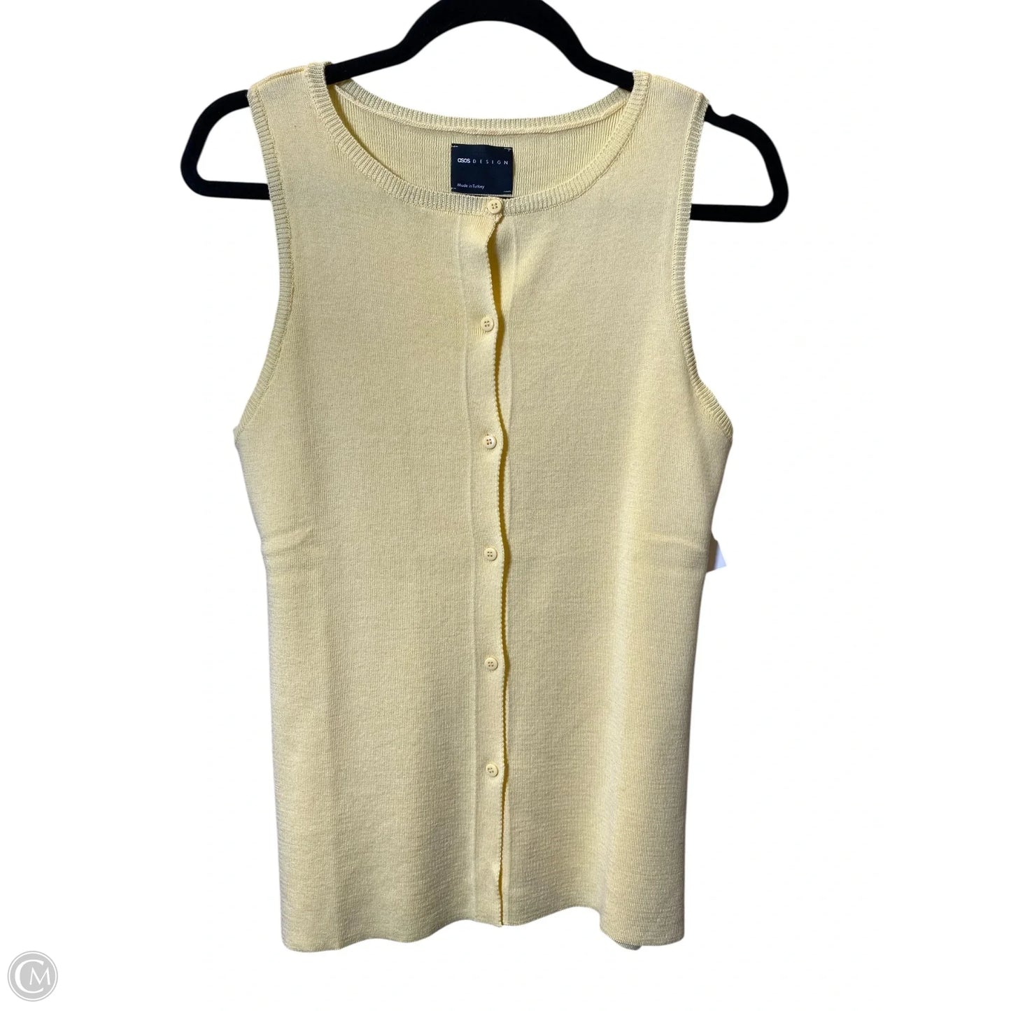 Vest Sweater By Asos In Yellow, Size: L