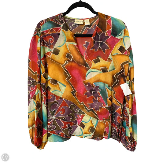 Top Long Sleeve By Chicos In Multi-colored, Size: S