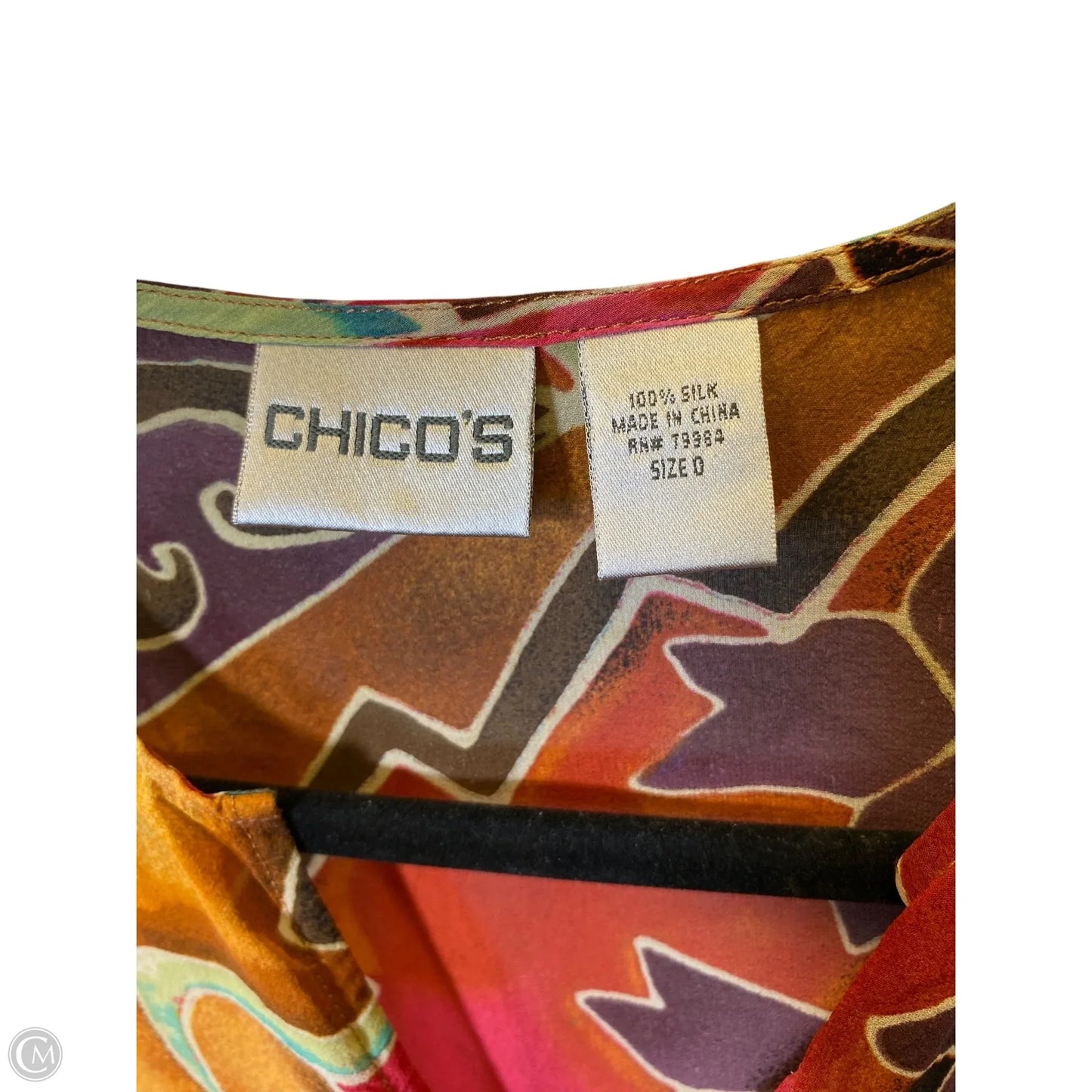 Top Long Sleeve By Chicos In Multi-colored, Size: S
