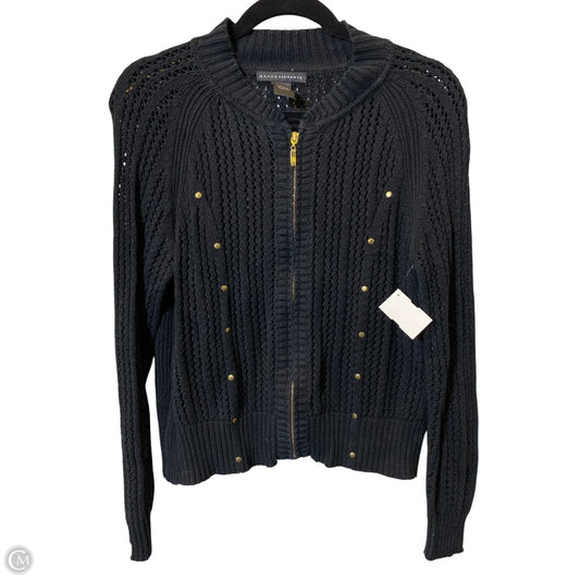 Cardigan By Grace Elements In Black & Gold, Size: L