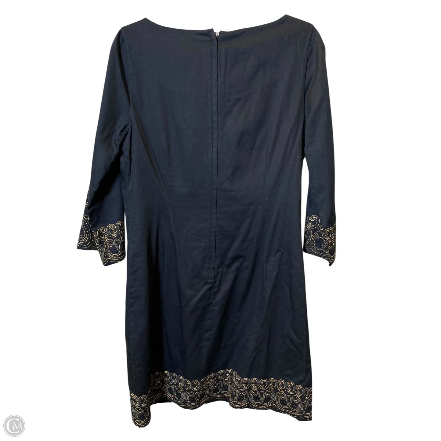 Dress Designer By Lilly Pulitzer In Black & Gold, Size: 10