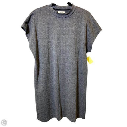 Dress Casual Midi By Madewell In Black & Grey, Size: M