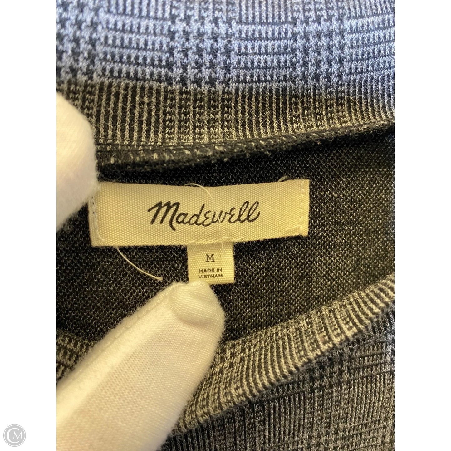 Dress Casual Midi By Madewell In Black & Grey, Size: M