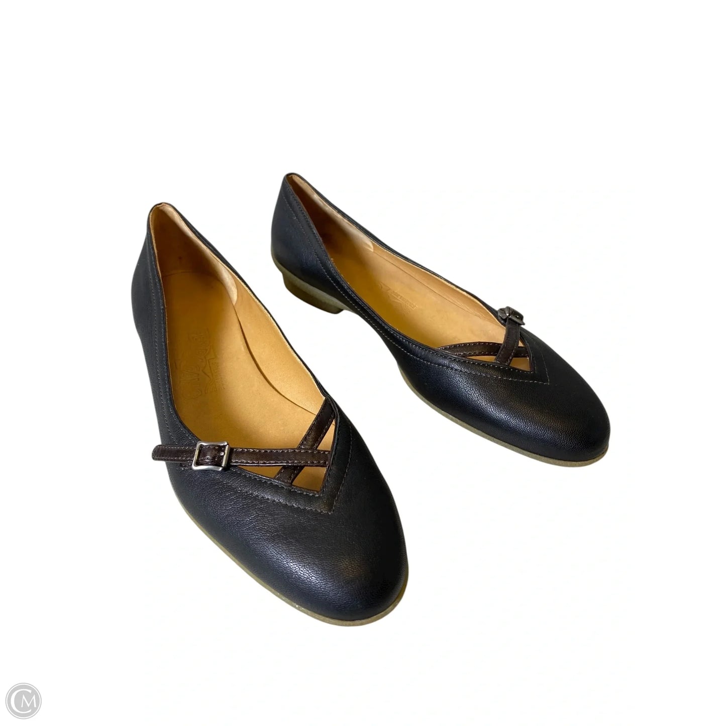 Shoes Luxury Designer By Ferragamo In Black, Size: 8