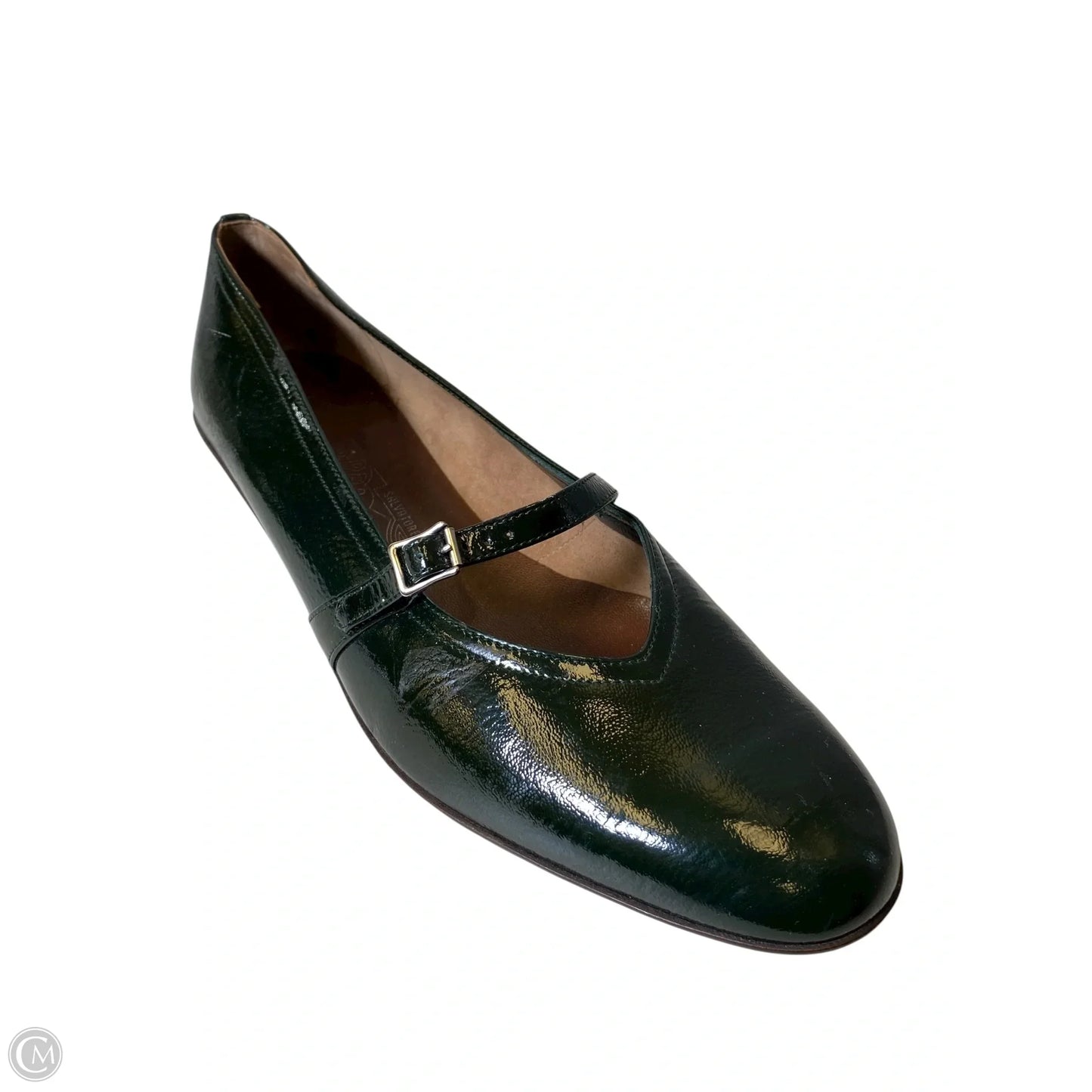 Shoes Luxury Designer By Ferragamo In Green, Size: 8