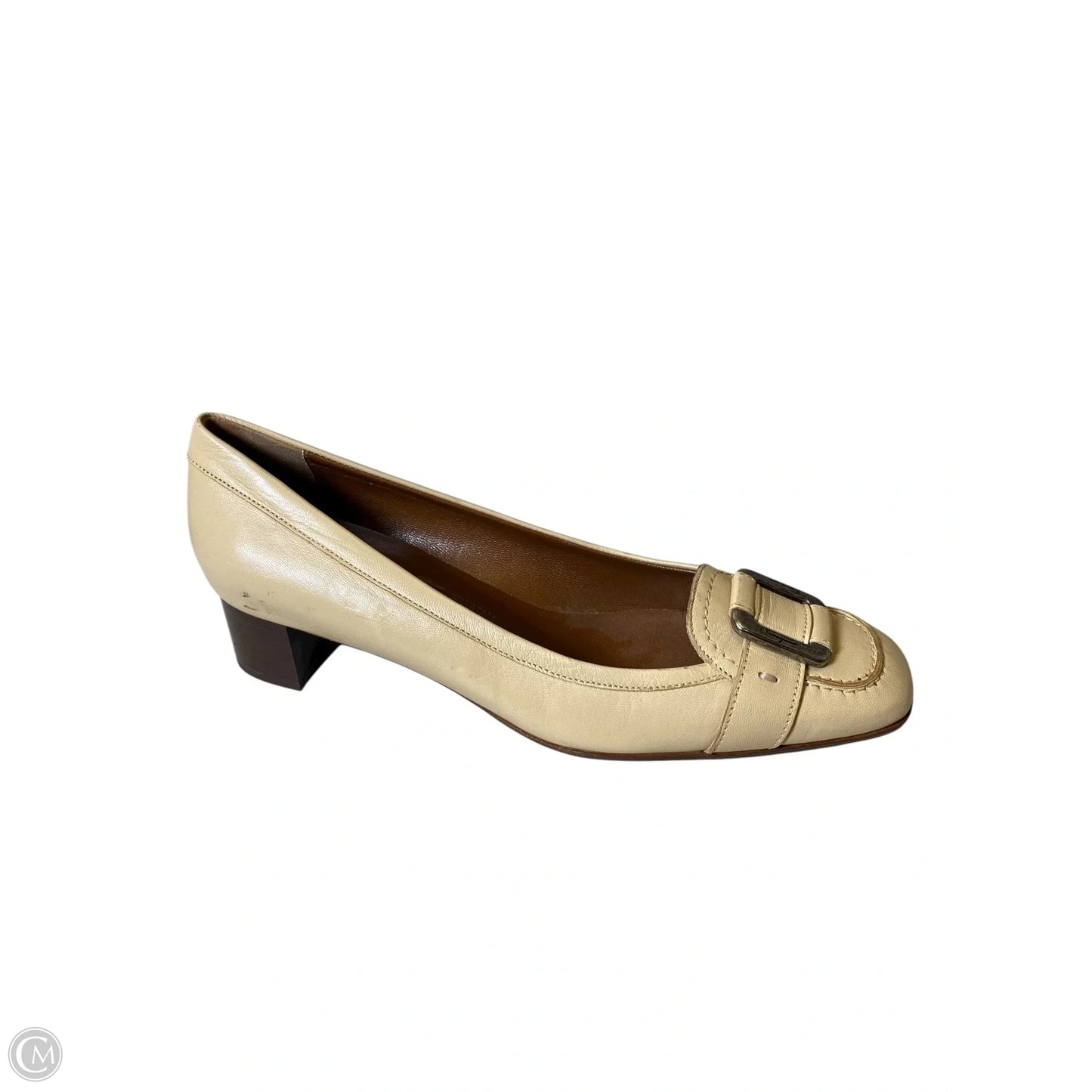 Shoes Luxury Designer By Ferragamo In Tan, Size: 8