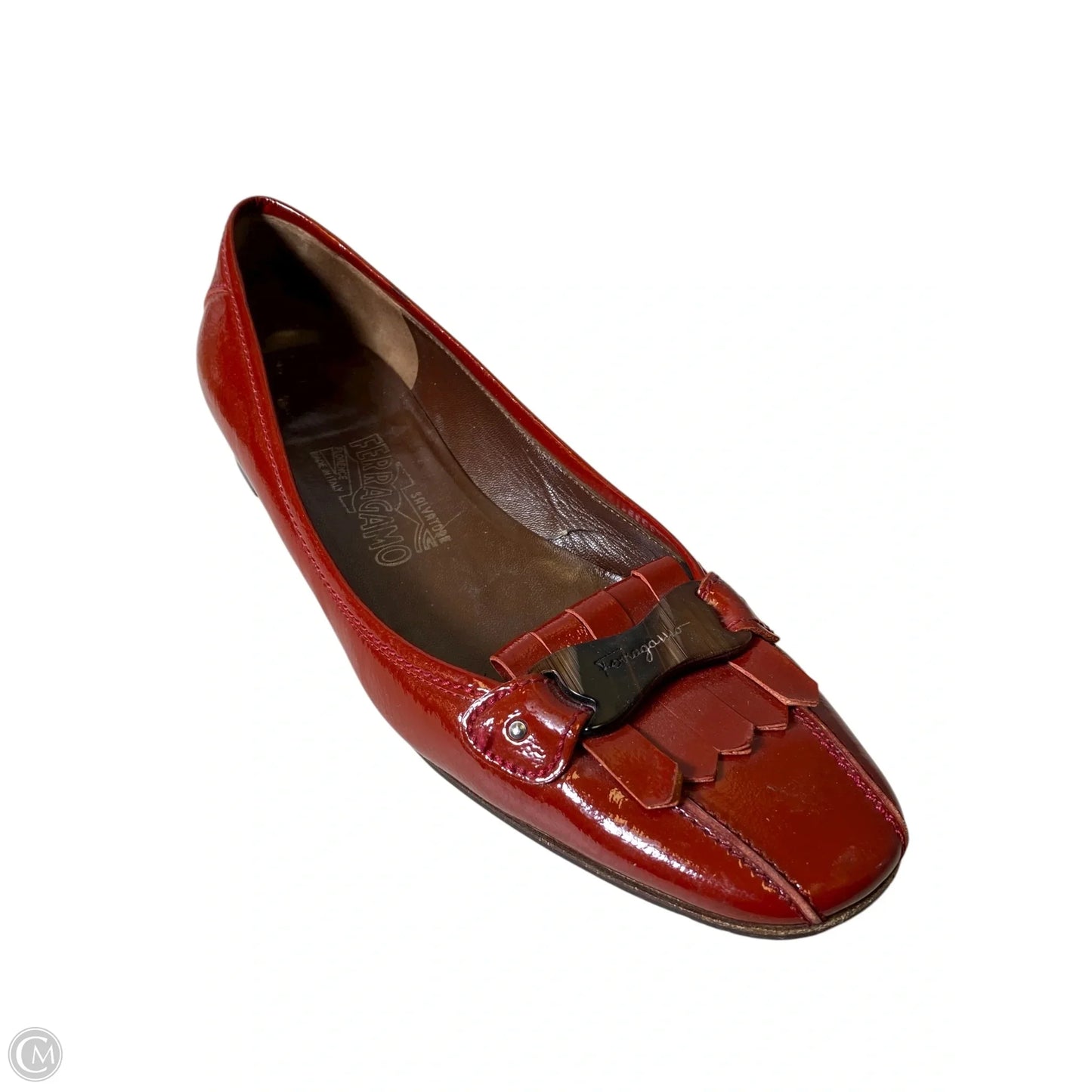 Shoes Luxury Designer By Ferragamo In Red, Size: 8