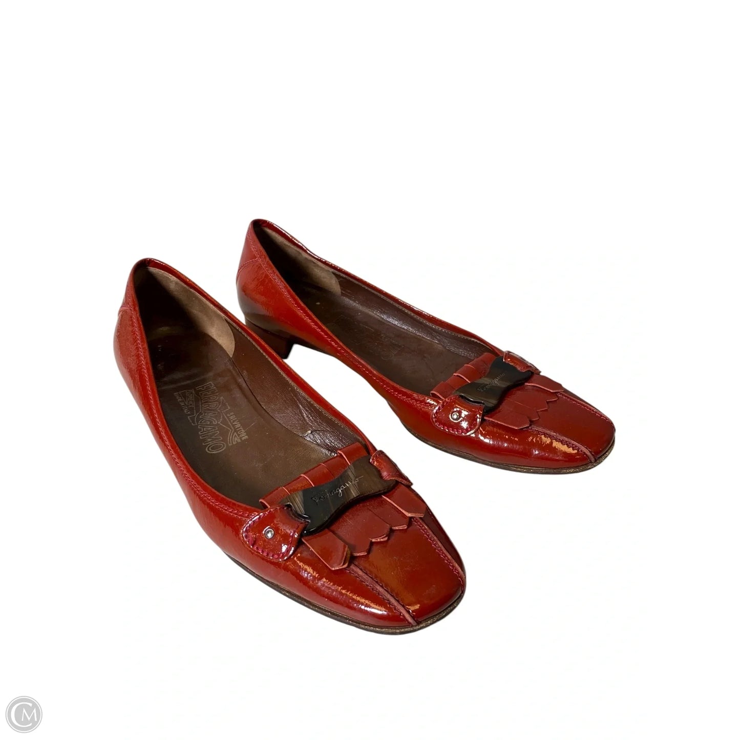 Shoes Luxury Designer By Ferragamo In Red, Size: 8