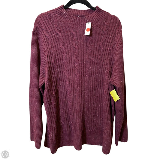 Sweater By Talbots In Maroon, Size: Xl