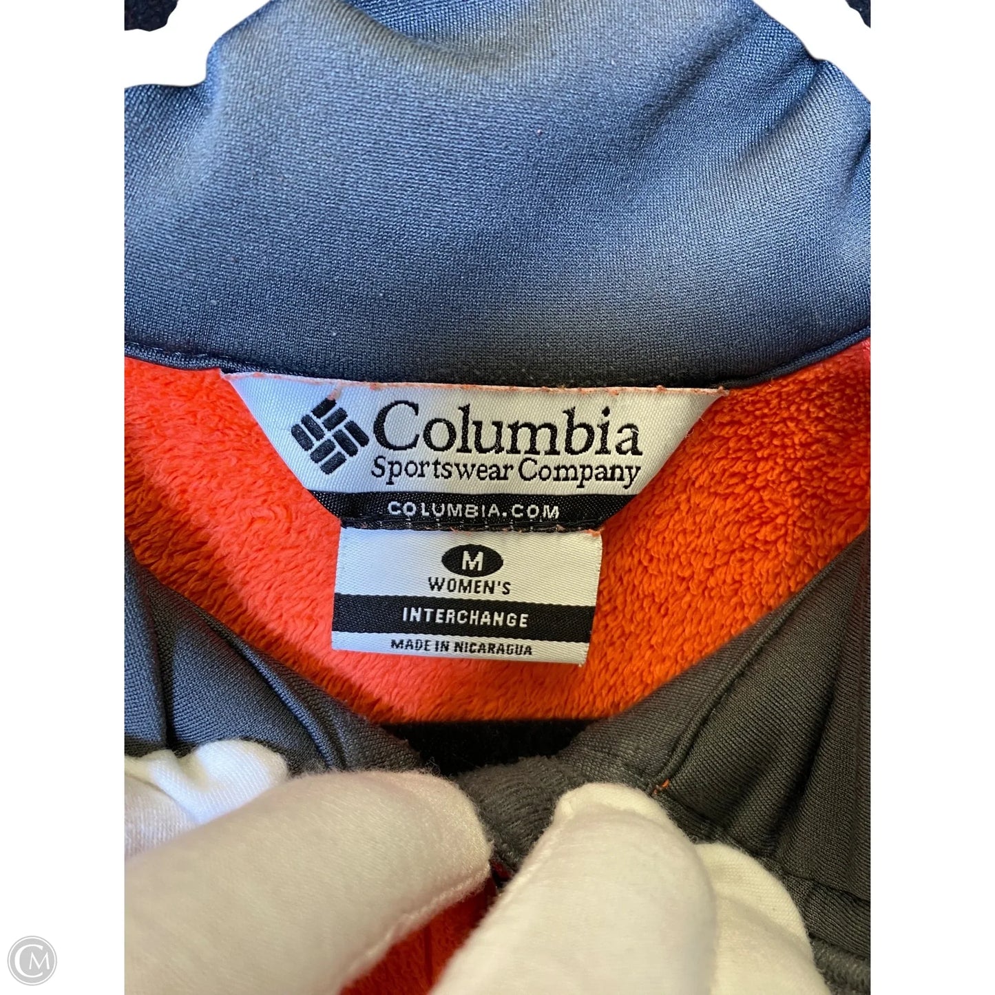 Jacket Faux Fur & Sherpa By Columbia In Grey & Orange, Size: M