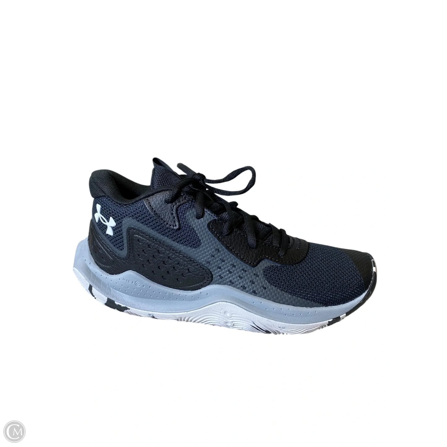 Shoes Sneakers By Under Armour In Black & Grey, Size: 8.5