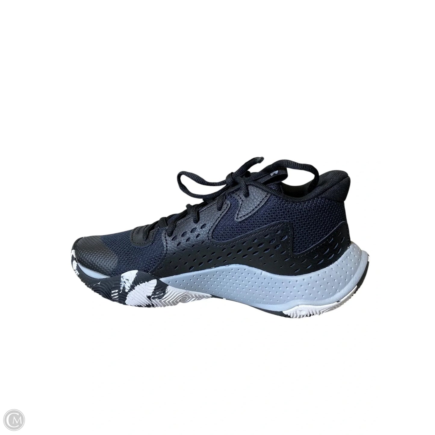 Shoes Sneakers By Under Armour In Black & Grey, Size: 8.5