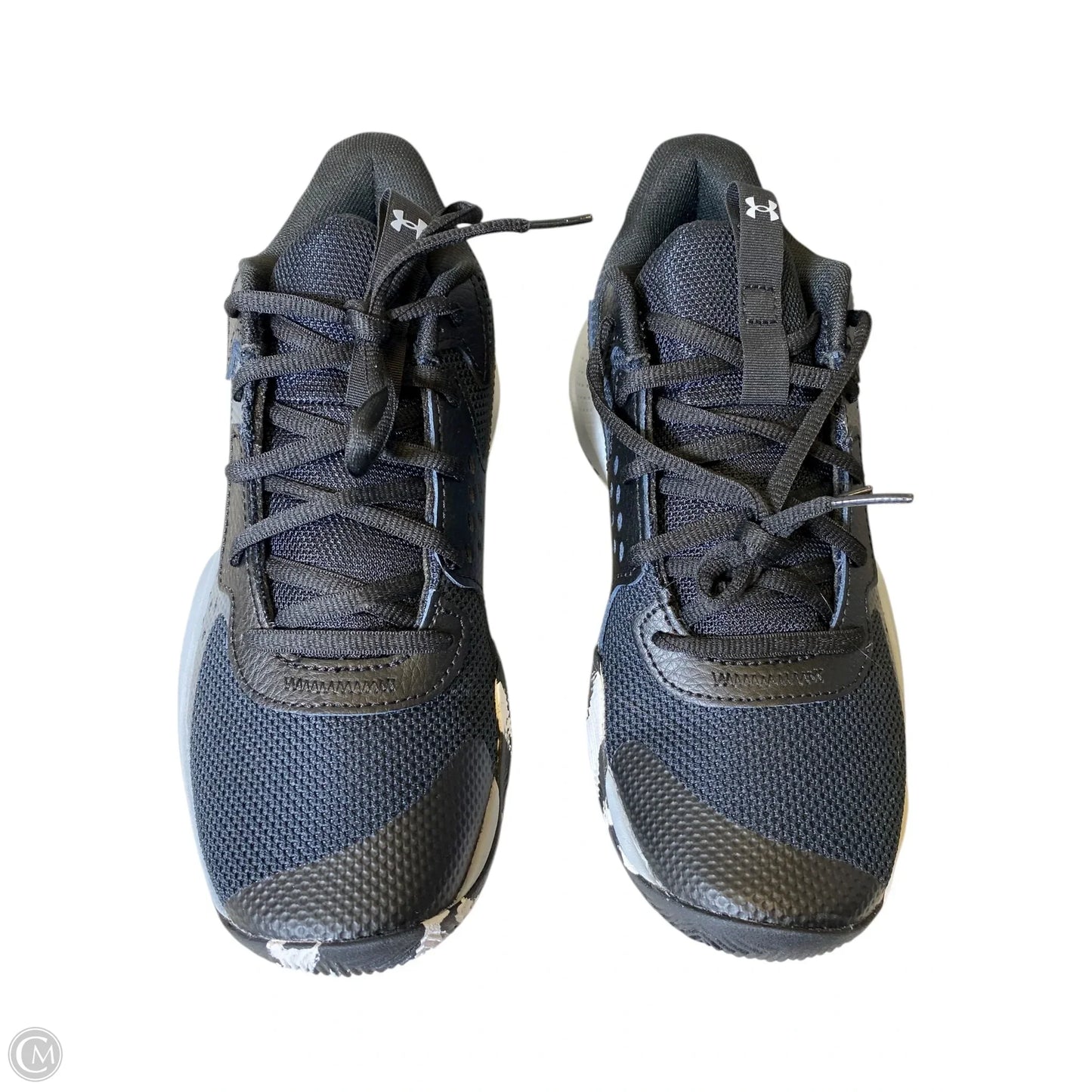 Shoes Sneakers By Under Armour In Black & Grey, Size: 8.5