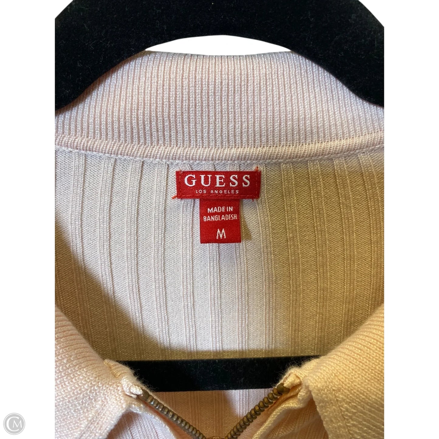 Top Long Sleeve By Guess In Pink, Size: M