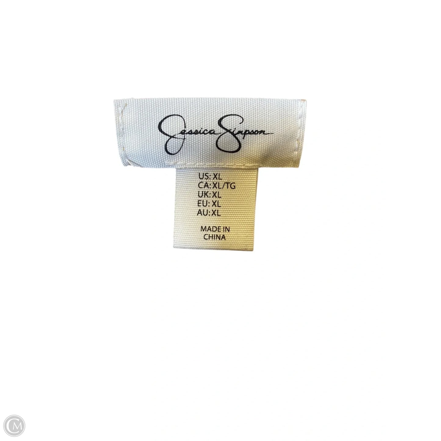 Sweater By Jessica Simpson In Tan & White, Size: Xl