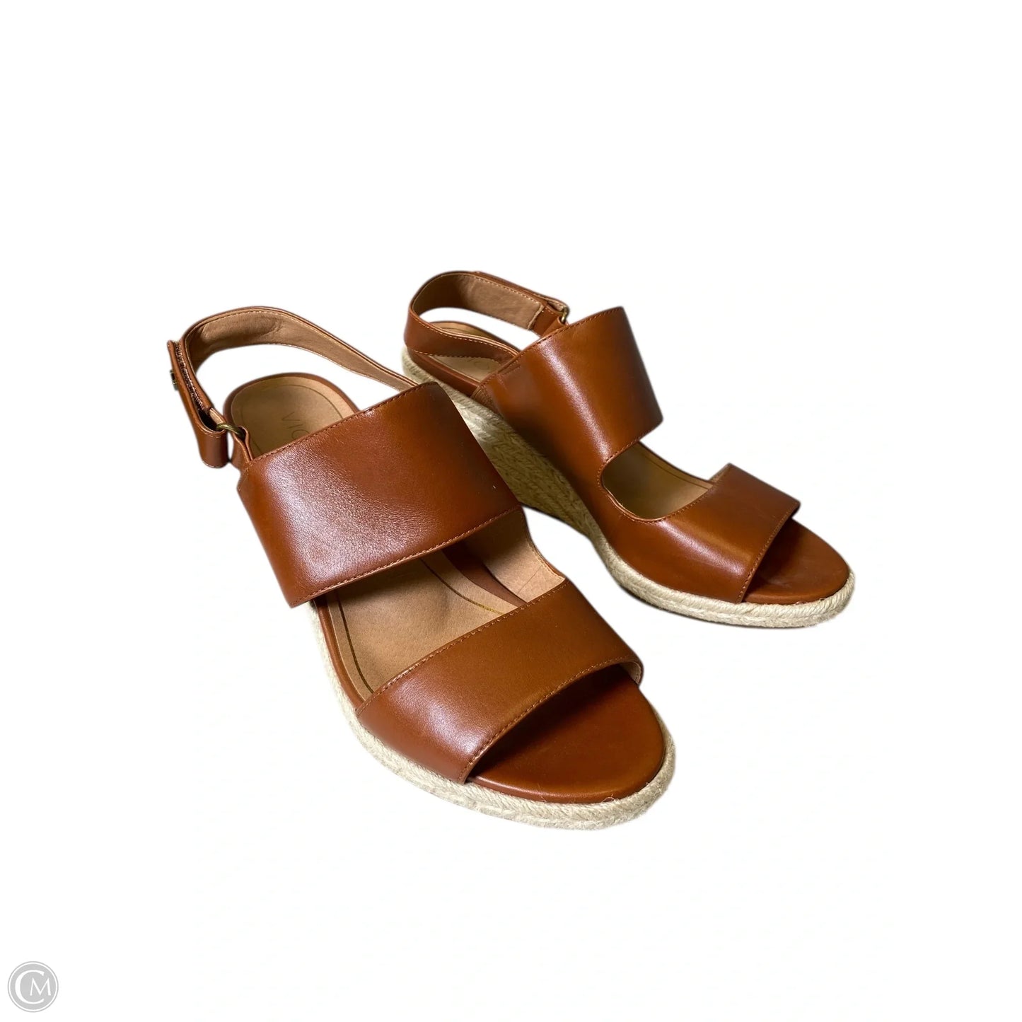 Sandals Heels Wedge By Vionic In Tan, Size: 10
