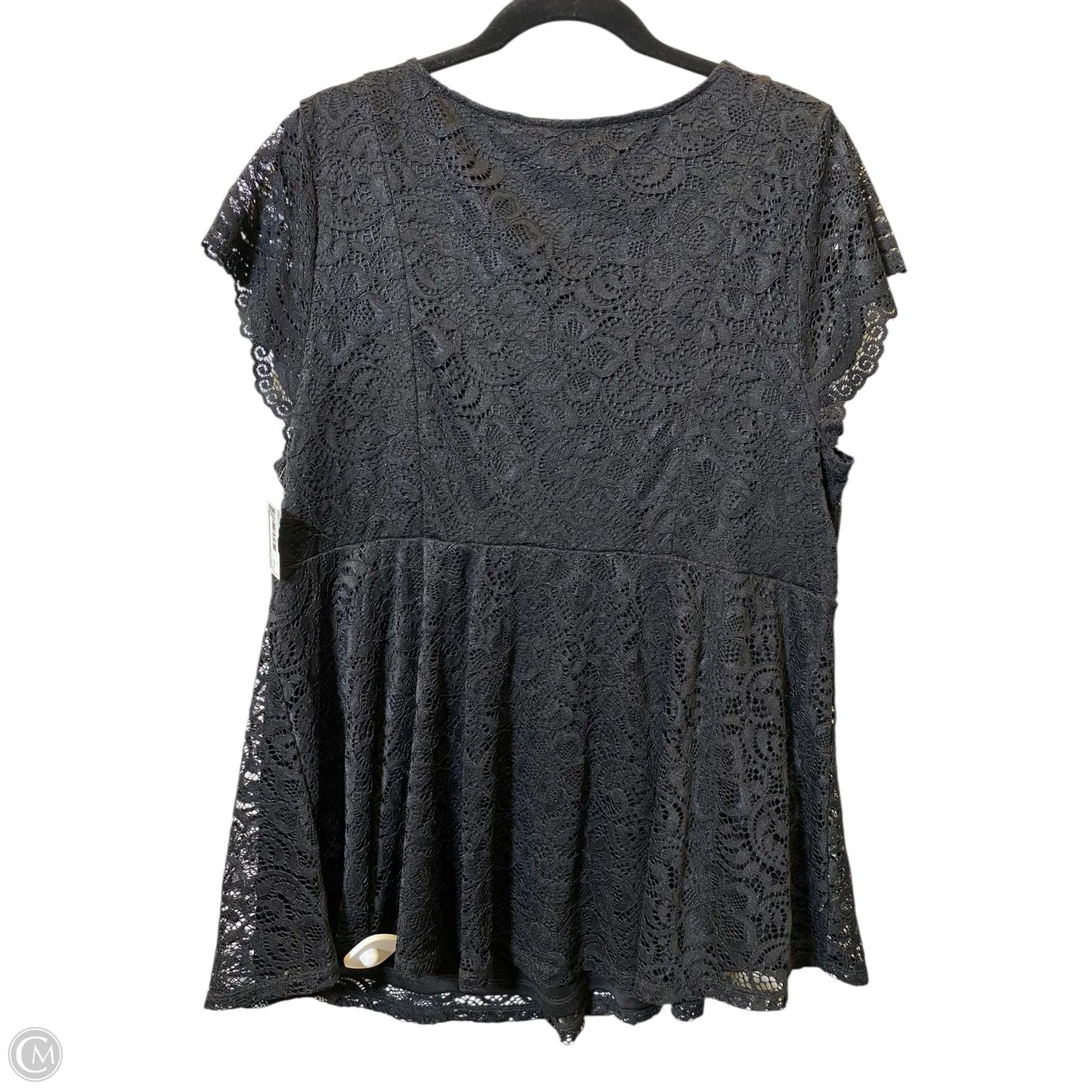 Blouse Short Sleeve By Torrid In Black, Size: 2x