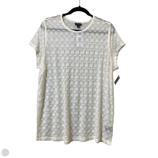 Blouse Short Sleeve By Torrid In Cream, Size: 2x