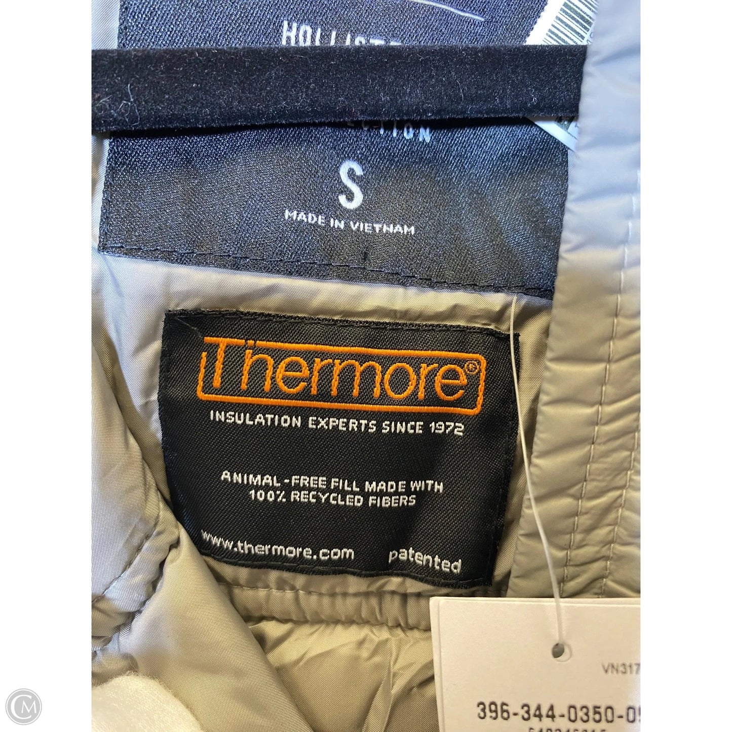 Jacket Puffer & Quilted By Hollister In Beige, Size: S