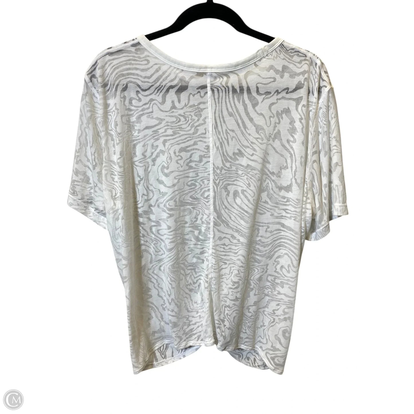 Athletic Top Short Sleeve By Lululemon In White, Size: 12