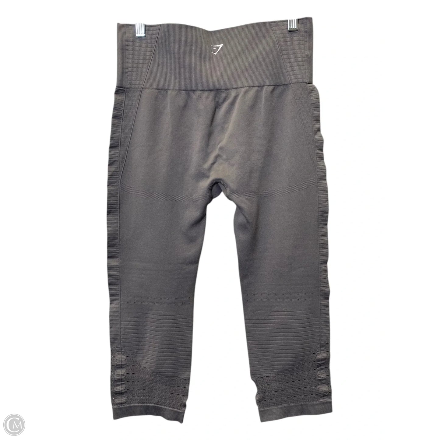 Athletic Leggings Capris By Gym Shark In Grey, Size: L