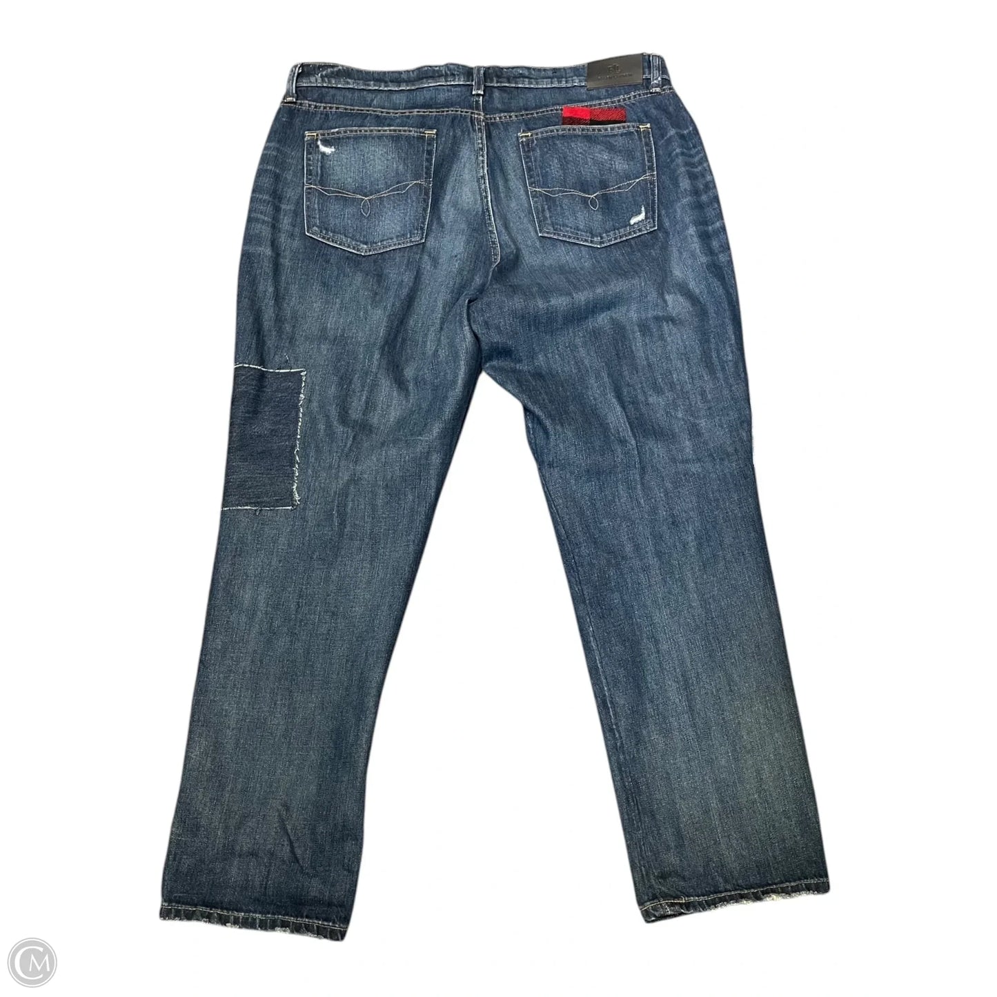 Jeans Straight By Lauren By Ralph Lauren In Blue Denim, Size: 16