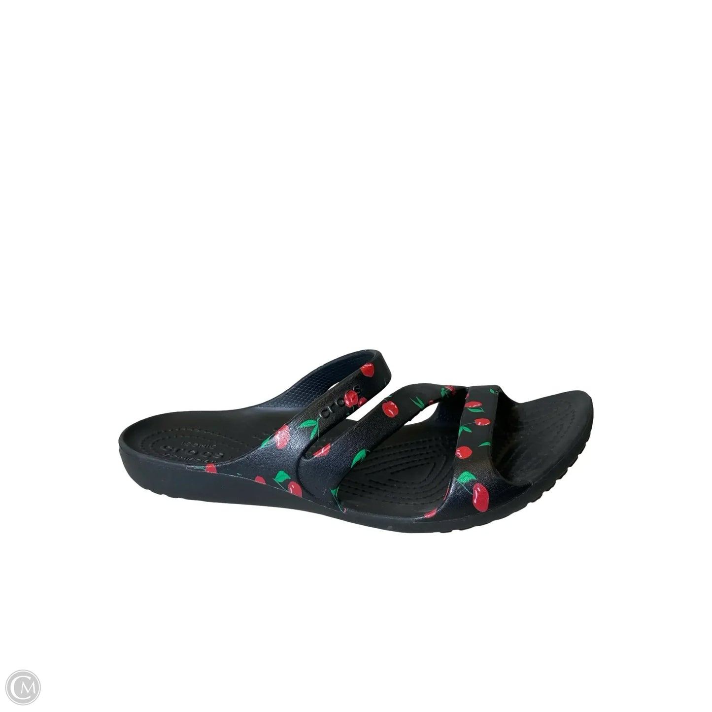 Sandals Flats By Crocs In Black, Size: 9