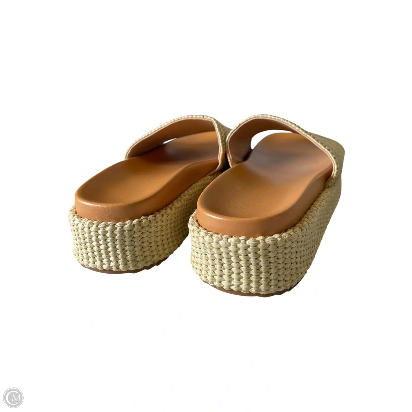 Sandals Heels Platform By Clothes Mentor In Beige, Size: 9