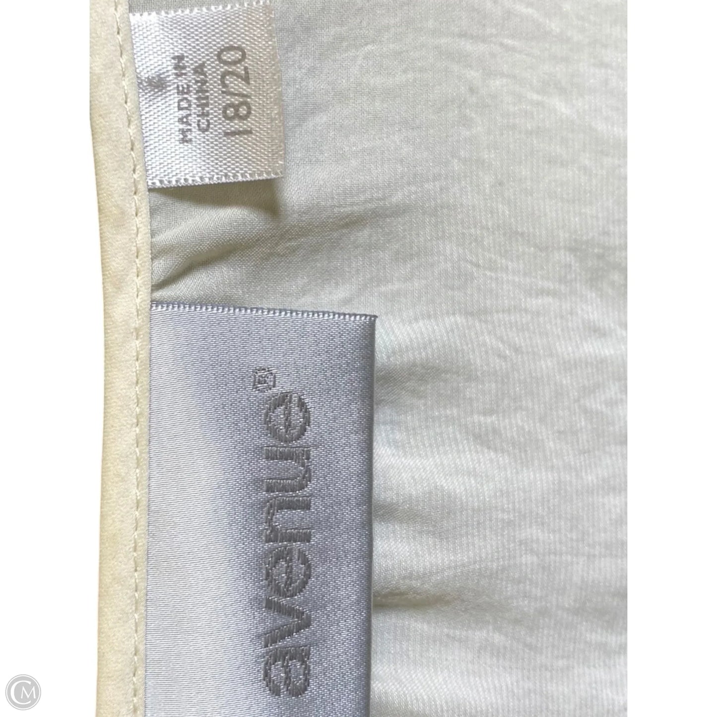 Blouse 3/4 Sleeve By Avenue In Cream, Size: 20