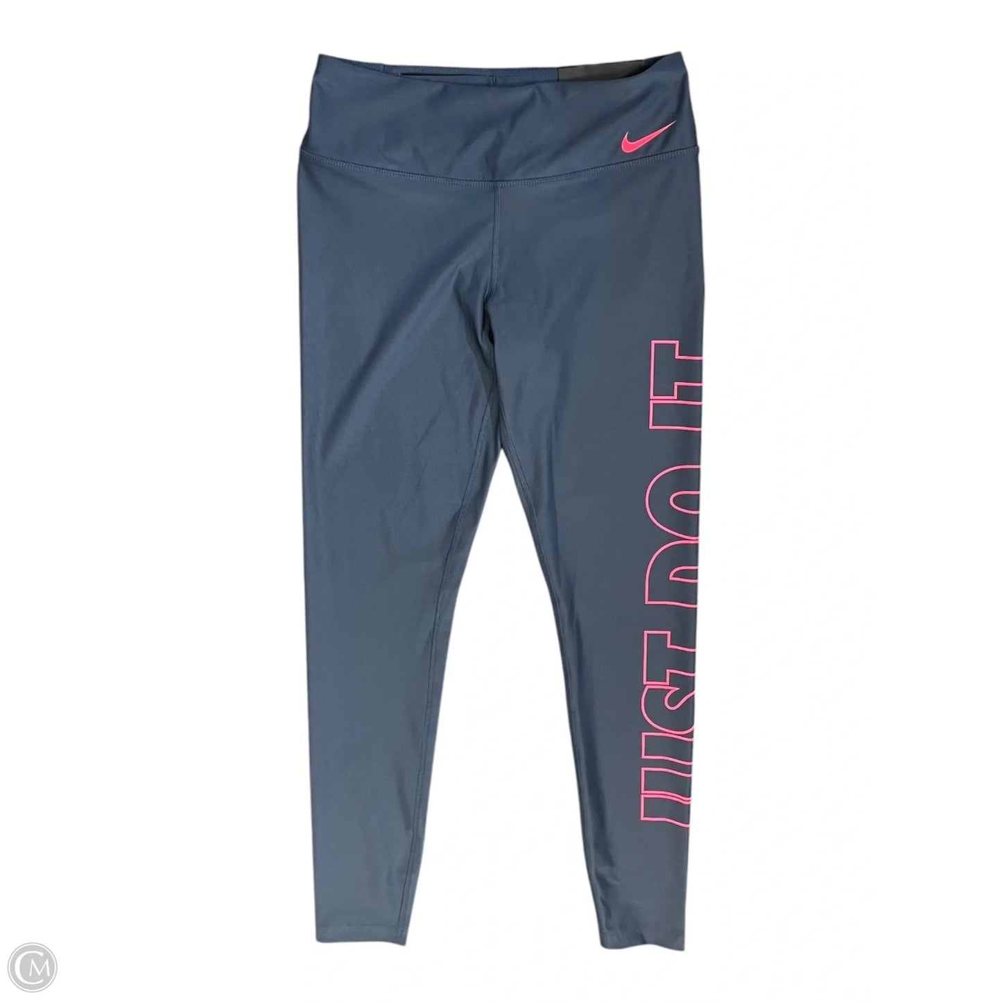 Athletic Leggings By Nike In Blue & Pink, Size: M