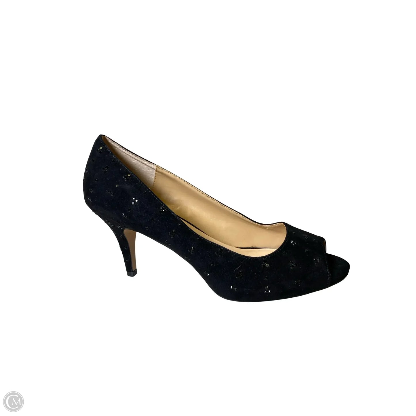 Sandals Heels Stiletto By Luxe In Black, Size: 10