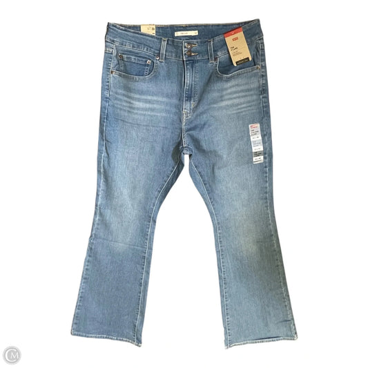 Jeans Flared By Levis In Blue Denim, Size: 16
