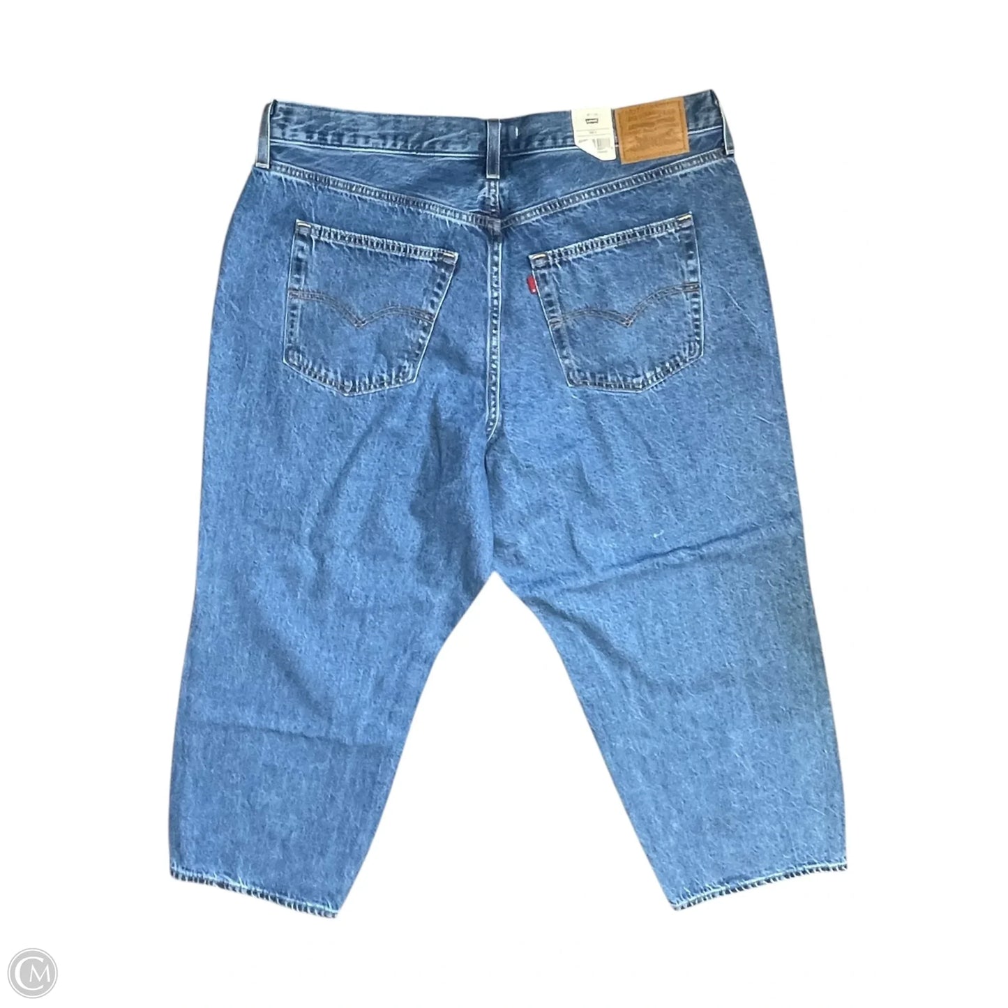 Jeans Straight By Levis In Blue Denim, Size: 16
