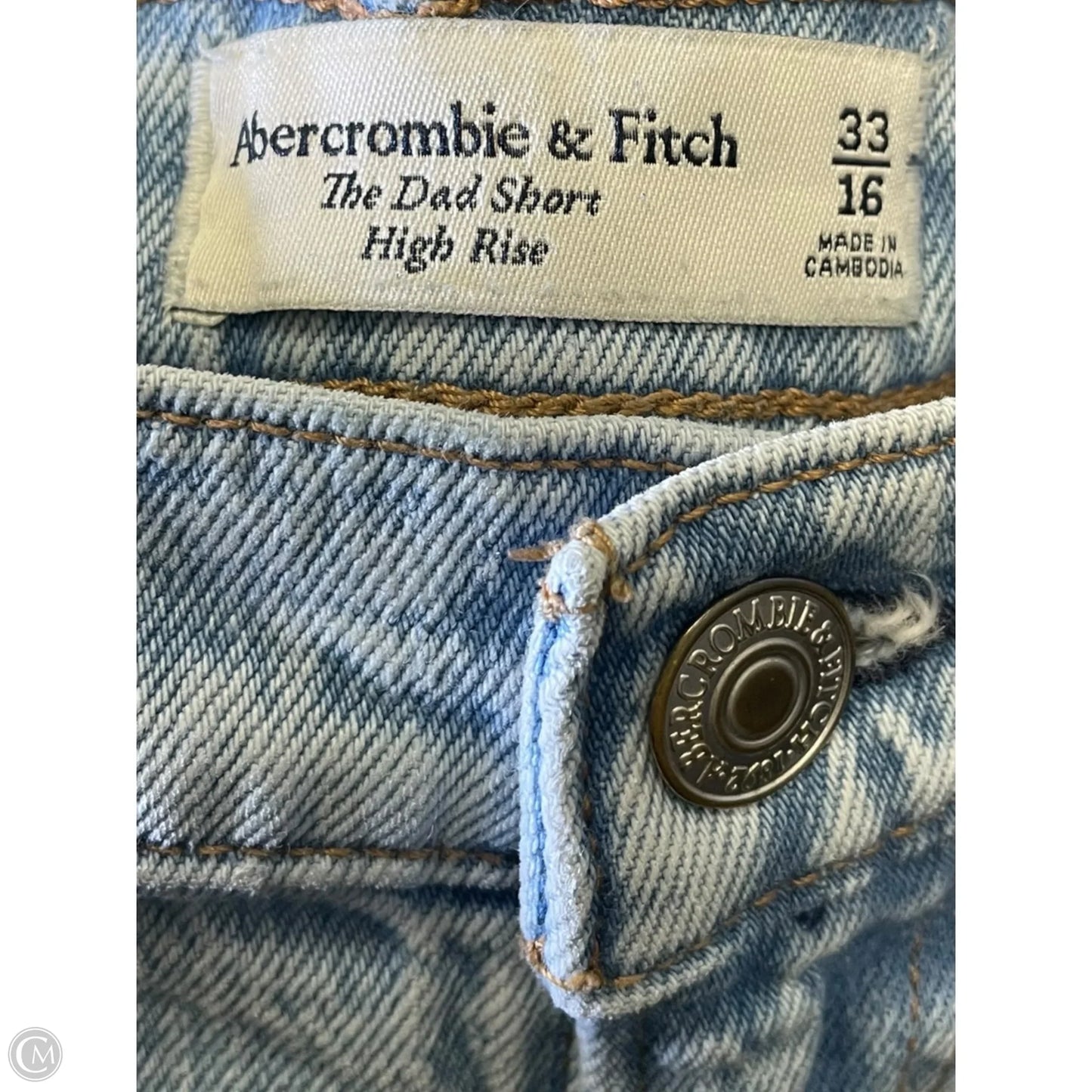 Shorts By Abercrombie And Fitch In Blue Denim, Size: 16