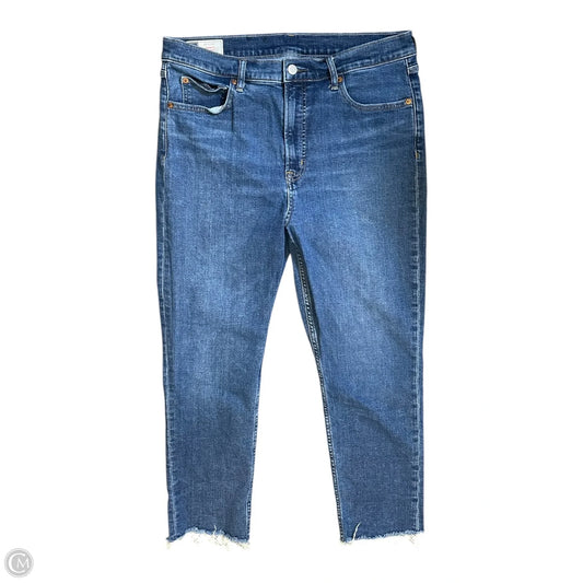 Jeans Straight By Gap In Blue Denim, Size: 14