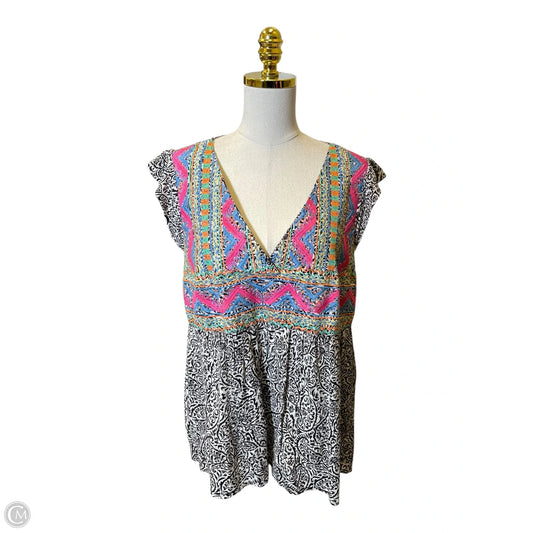 Blouse Sleeveless By Savanna Jane In Multi-colored, Size: L