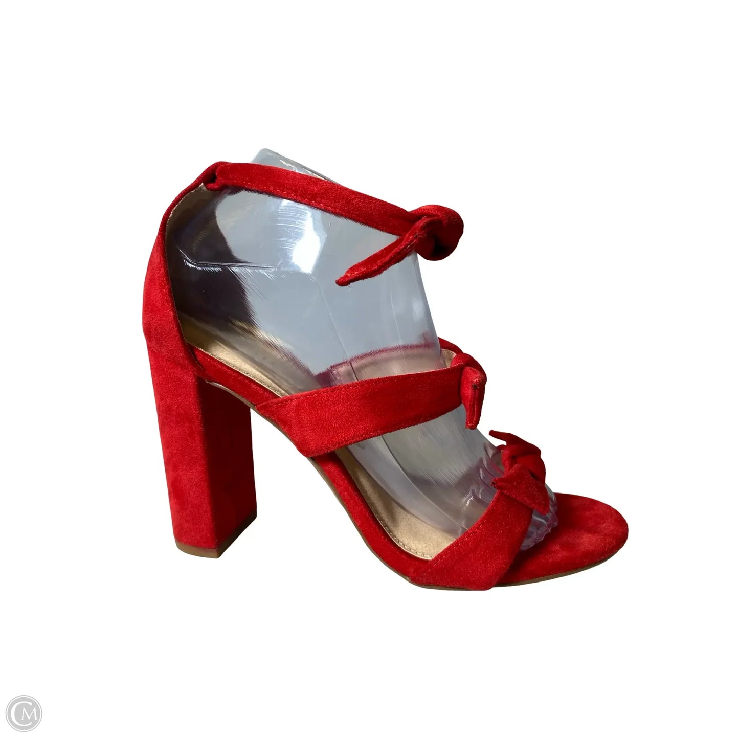 Sandals Heels Block By Clothes Mentor In Red, Size: 8