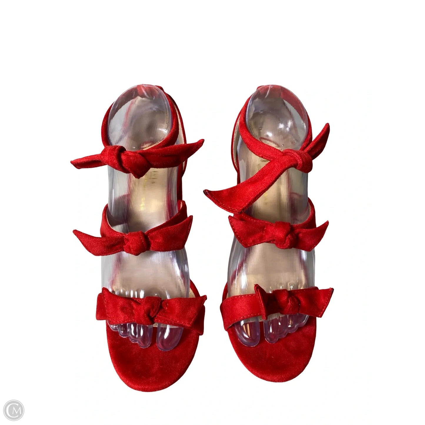 Sandals Heels Block By Clothes Mentor In Red, Size: 8