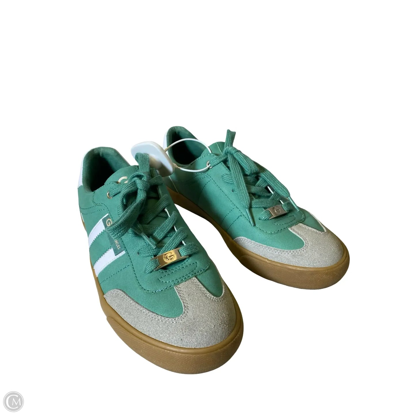 Shoes Sneakers By G By Guess In Green & Tan, Size: 9