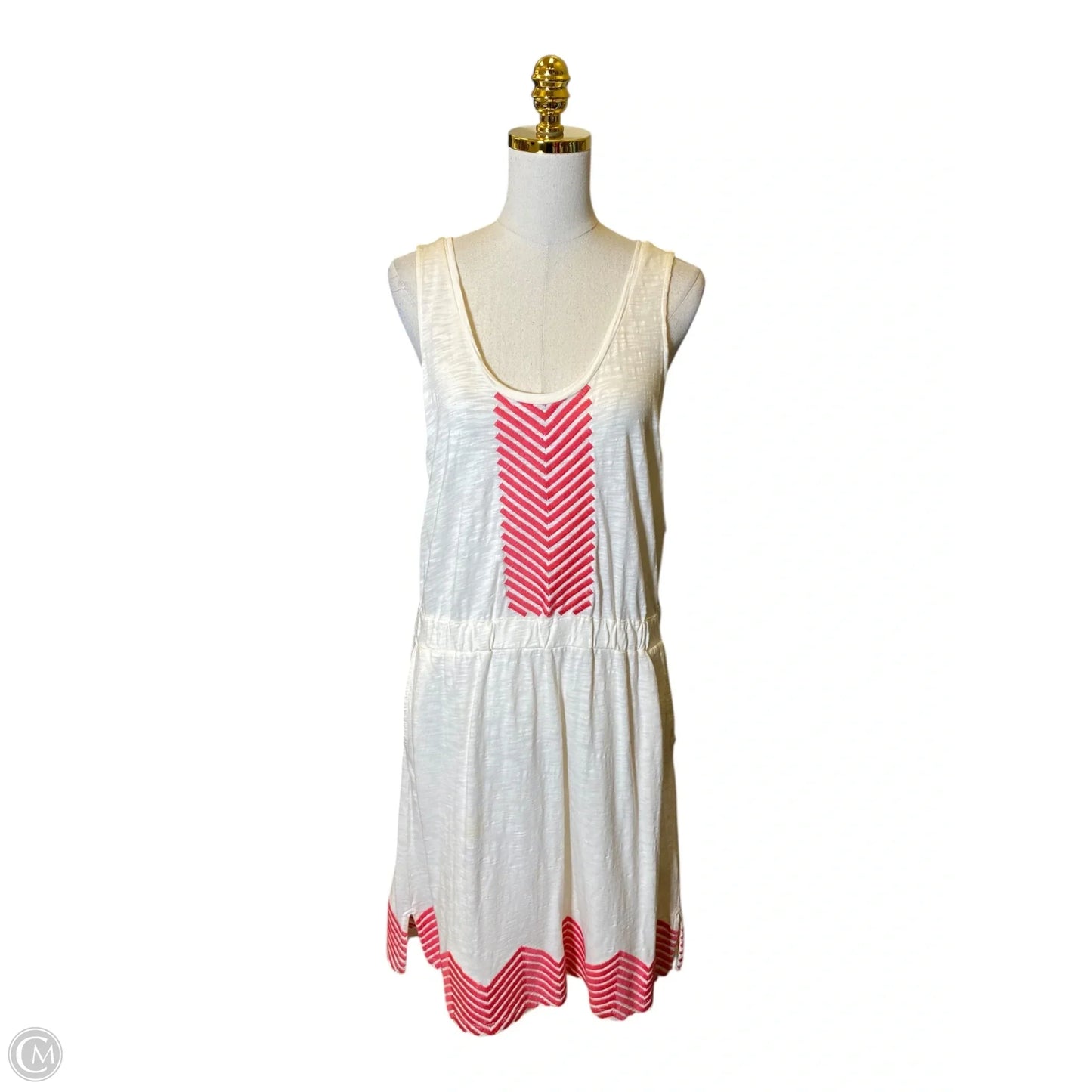 Dress Casual Midi By Tommy Hilfiger In Cream & Pink, Size: Xl