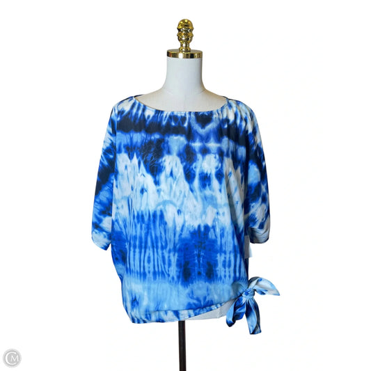 Blouse 3/4 Sleeve By Michael By Michael Kors In Multi-colored, Size: L