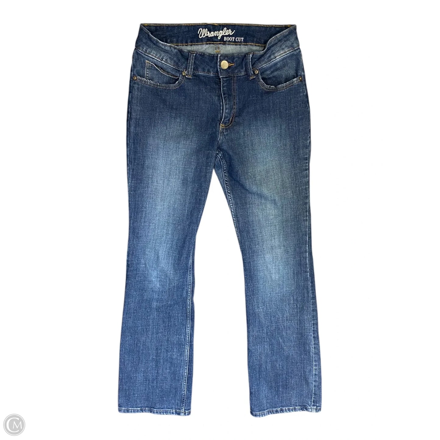 Jeans Boot Cut By Wrangler In Blue Denim, Size: 10