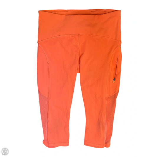Athletic Capris By Lululemon In Orange, Size: 6