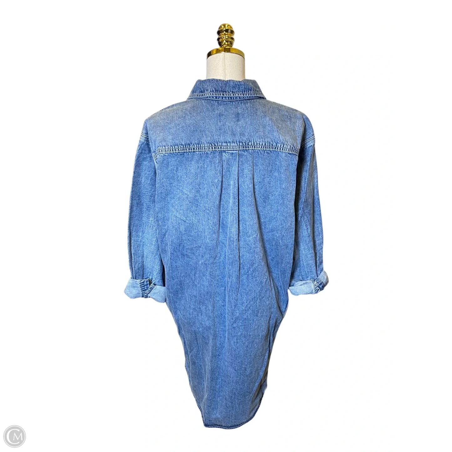 Dress Casual Midi By Universal Thread In Blue Denim, Size: S