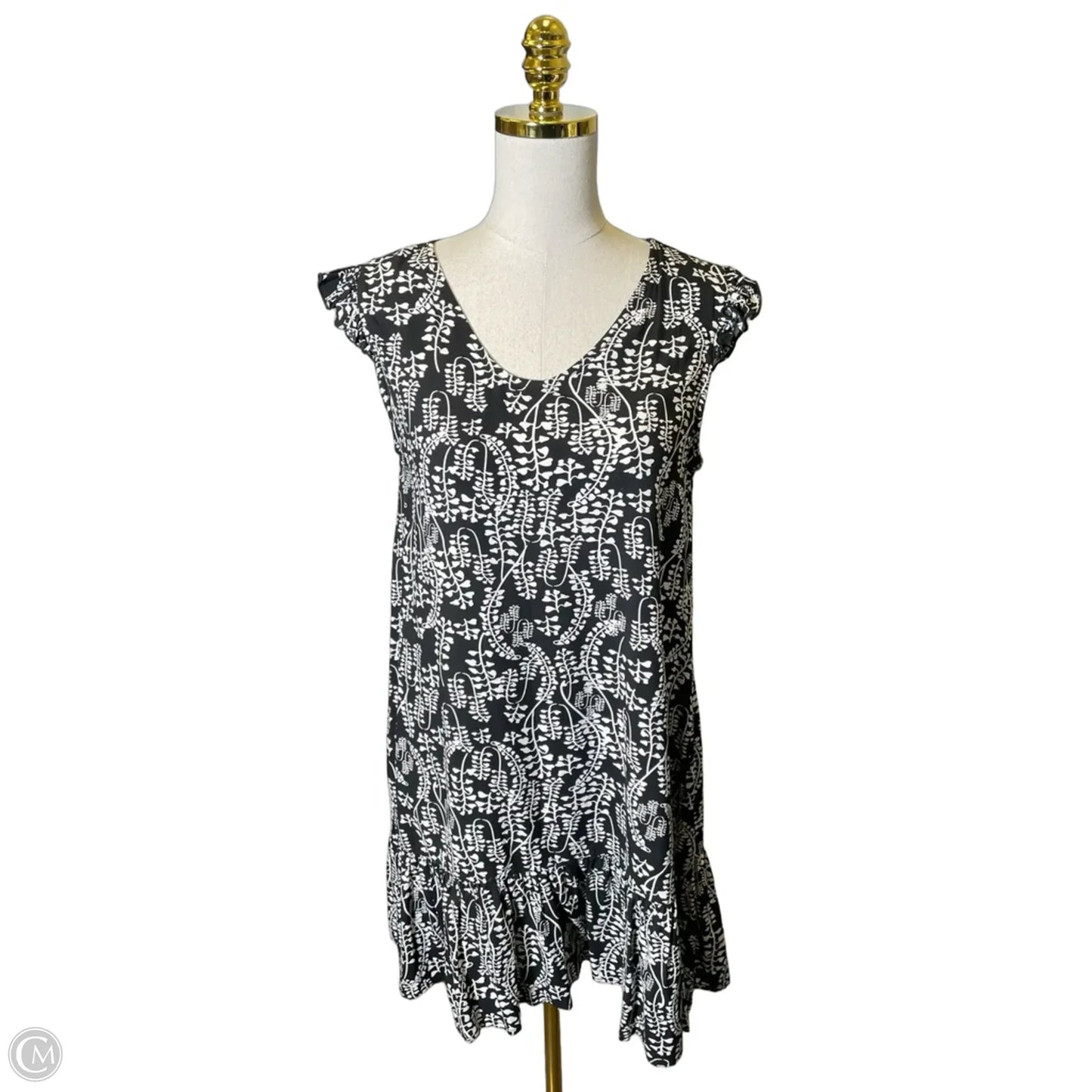 Dress Casual Midi By Clothes Mentor In Black & White, Size: S