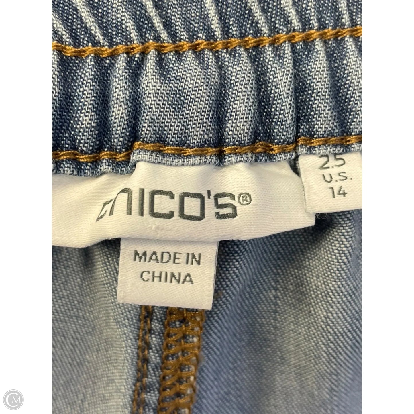 Shorts By Chicos In Blue Denim, Size: 14