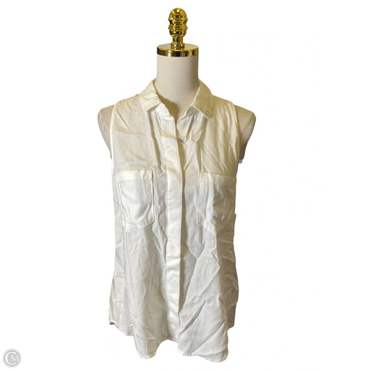 Blouse Sleeveless By Cloth & Stone In White, Size: M