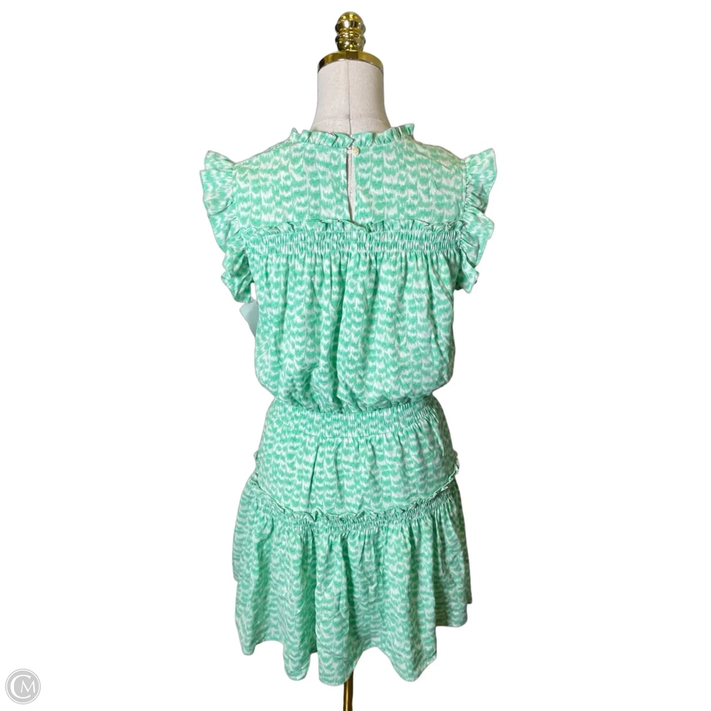 Dress Casual Midi By Pinch In Green & White, Size: S