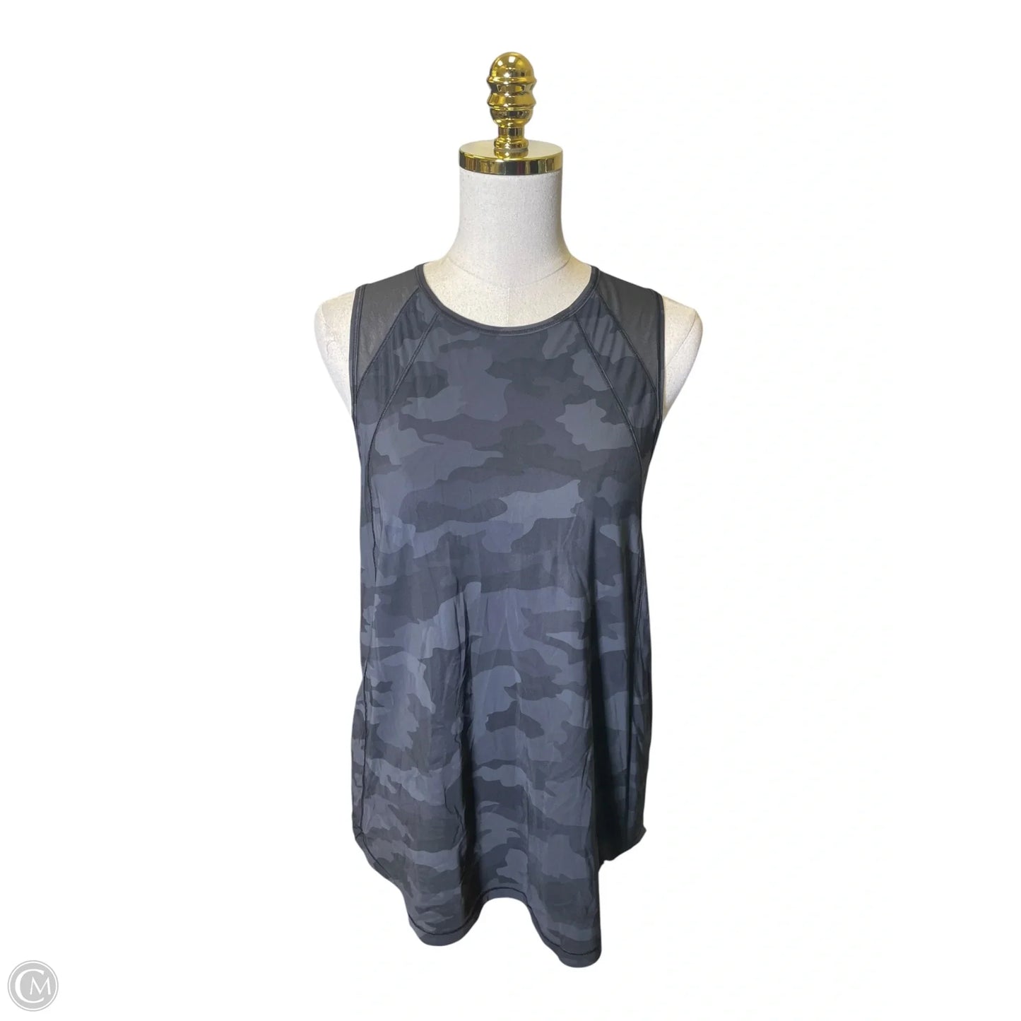 Athletic Tank Top By Lululemon In Camouflage Print, Size: L